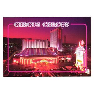 Vintage Postcard Circus Tent Gambling Casino Hotel Entertainment Tourism